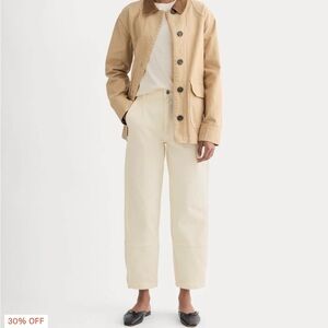 Everlane Cream Barrel Utility Pants NWOT